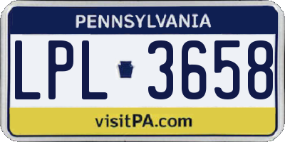 PA license plate LPL3658