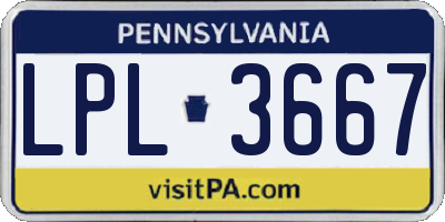 PA license plate LPL3667