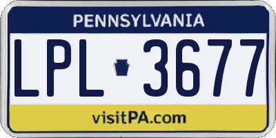PA license plate LPL3677