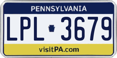 PA license plate LPL3679