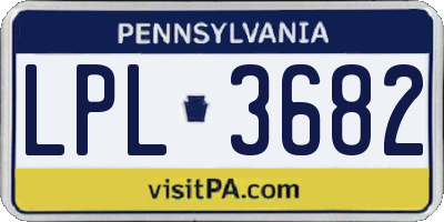 PA license plate LPL3682