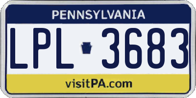 PA license plate LPL3683