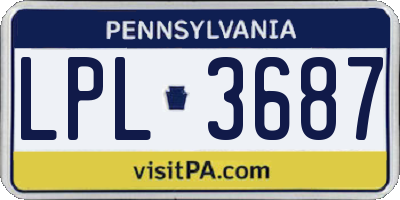 PA license plate LPL3687