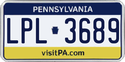 PA license plate LPL3689