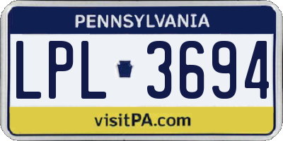 PA license plate LPL3694