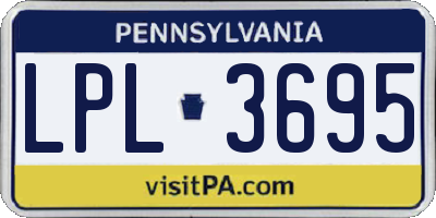 PA license plate LPL3695