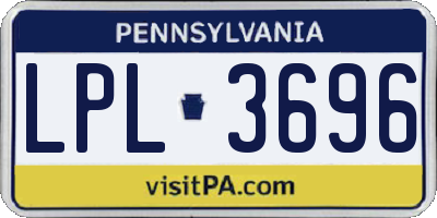 PA license plate LPL3696