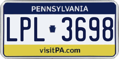 PA license plate LPL3698