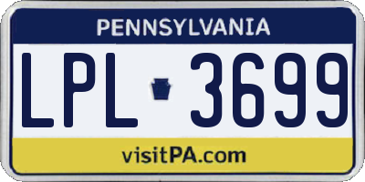 PA license plate LPL3699