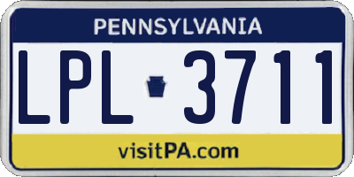 PA license plate LPL3711