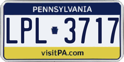 PA license plate LPL3717