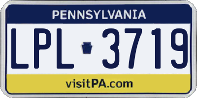 PA license plate LPL3719