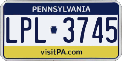 PA license plate LPL3745