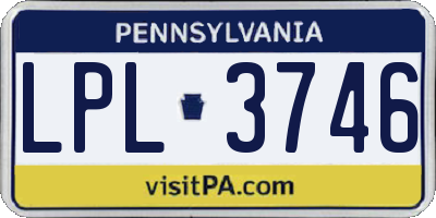 PA license plate LPL3746