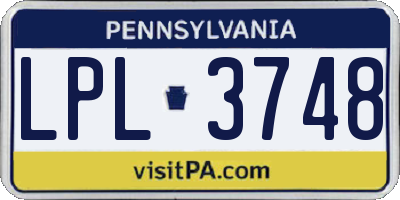 PA license plate LPL3748