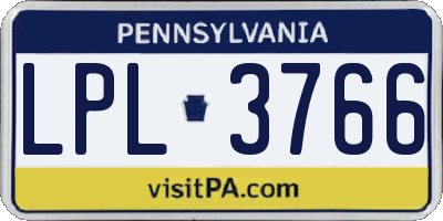 PA license plate LPL3766