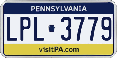 PA license plate LPL3779