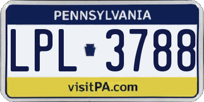PA license plate LPL3788