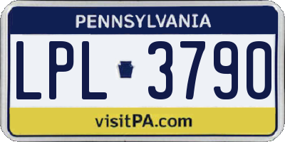 PA license plate LPL3790