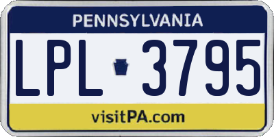 PA license plate LPL3795