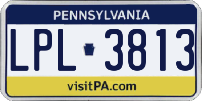 PA license plate LPL3813