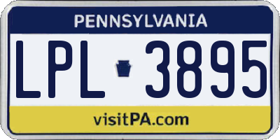 PA license plate LPL3895