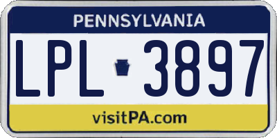 PA license plate LPL3897