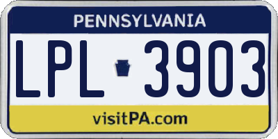 PA license plate LPL3903