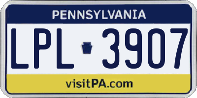 PA license plate LPL3907