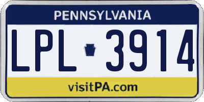 PA license plate LPL3914