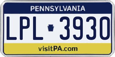 PA license plate LPL3930