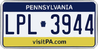 PA license plate LPL3944