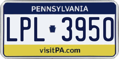 PA license plate LPL3950
