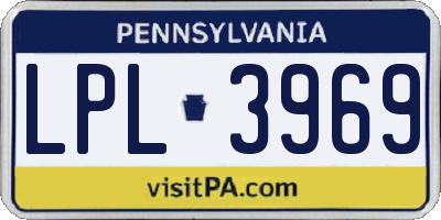 PA license plate LPL3969
