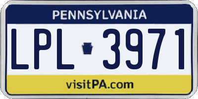 PA license plate LPL3971