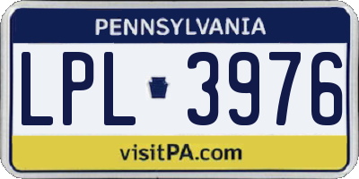 PA license plate LPL3976