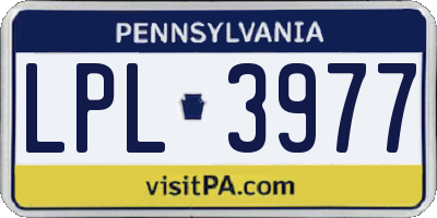 PA license plate LPL3977