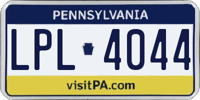 PA license plate LPL4044