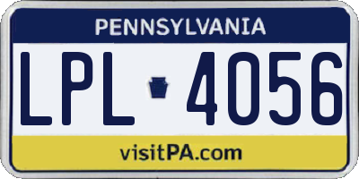 PA license plate LPL4056
