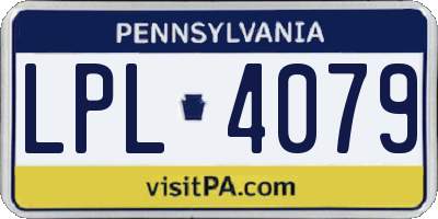 PA license plate LPL4079