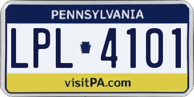 PA license plate LPL4101
