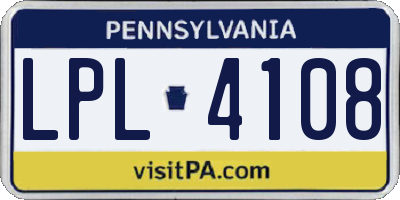 PA license plate LPL4108