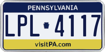 PA license plate LPL4117
