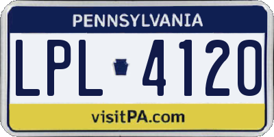 PA license plate LPL4120