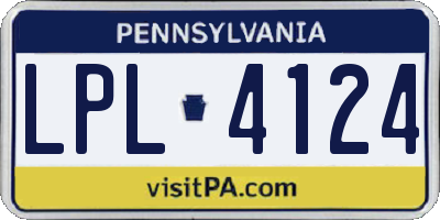 PA license plate LPL4124