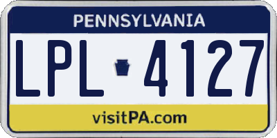 PA license plate LPL4127