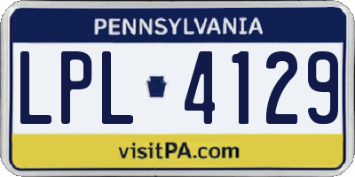 PA license plate LPL4129