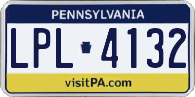 PA license plate LPL4132