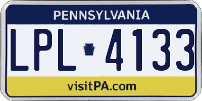 PA license plate LPL4133