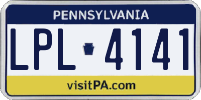 PA license plate LPL4141